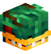 Голова Minecraft — Ancient Golden Dragon (green)
