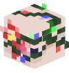 Голова Minecraft — Axolotl with Christmas Lights