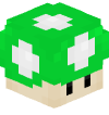 Голова Minecraft — 1-up Mushroom