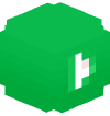 Голова Minecraft — Emerald Play Button